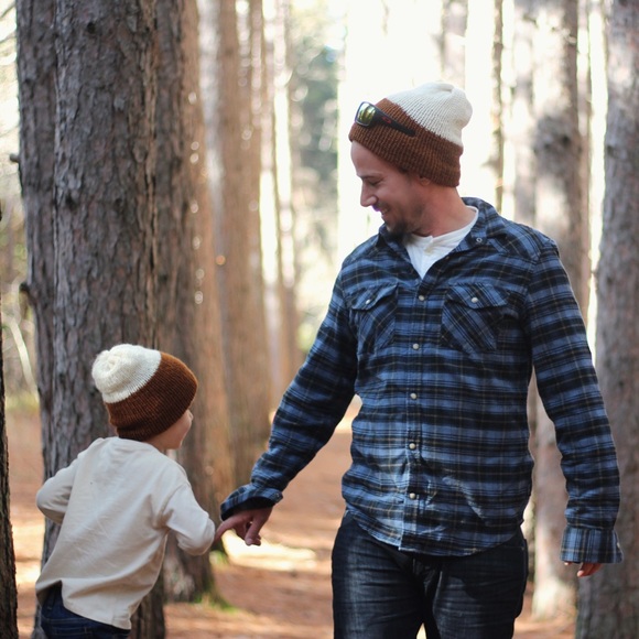 Kids Blush pink toque, beanie, hat, knit slouchy hat, mommy and me, win… - Picture 6 of 9